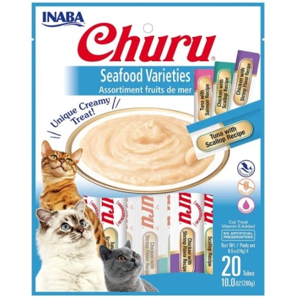 Inaba Churu Seafood Varieties Creamy Cat Treat