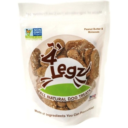 4Legz Kitty Roca Crunchy Dog Cookies Peanut Butter and Molasses