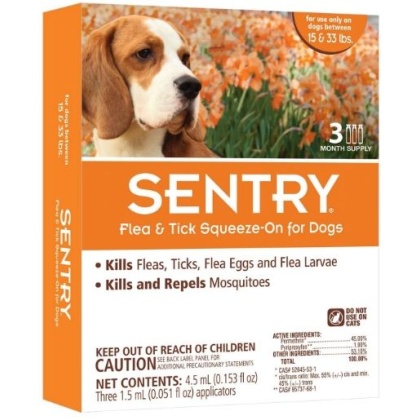 Sentry Flea & Tick Squeeze-On for Dogs