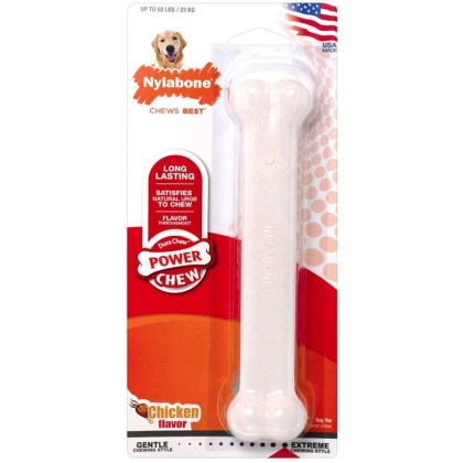 Nylabone Dura Chew Smooth White Dog Bone - Chicken Flavor