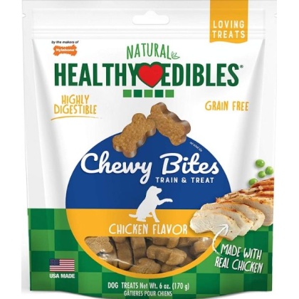 Nylabone Natural Healthy Edibles Chicken Chewy Bites Dog Treats