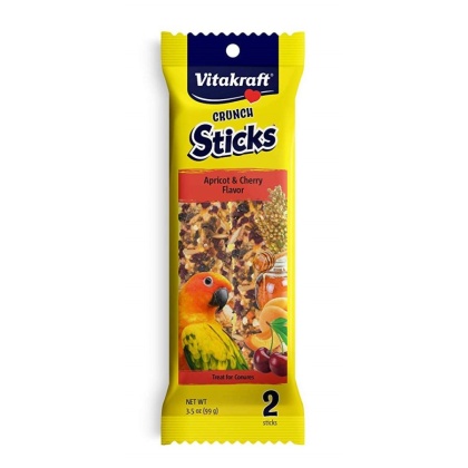 Vitakraft Crunch Sticks Apricot & Cherry Conure Treats