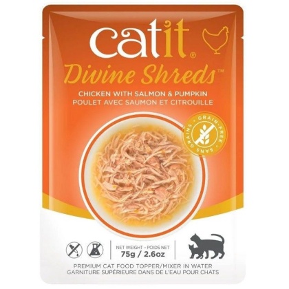 Catit Divine Shreds Chicken with Salmon and Pumpkin