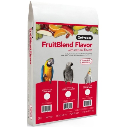 ZuPreem FruitBlend Flavor Bird Food for Medium Birds