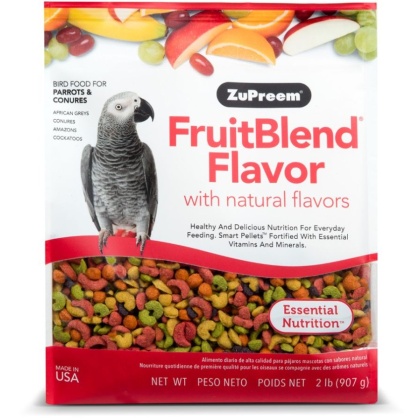 ZuPreem FruitBlend Flavor Bird Food for Parrots & Conures